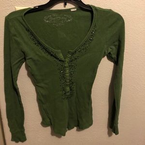 Green long sleeve Tee